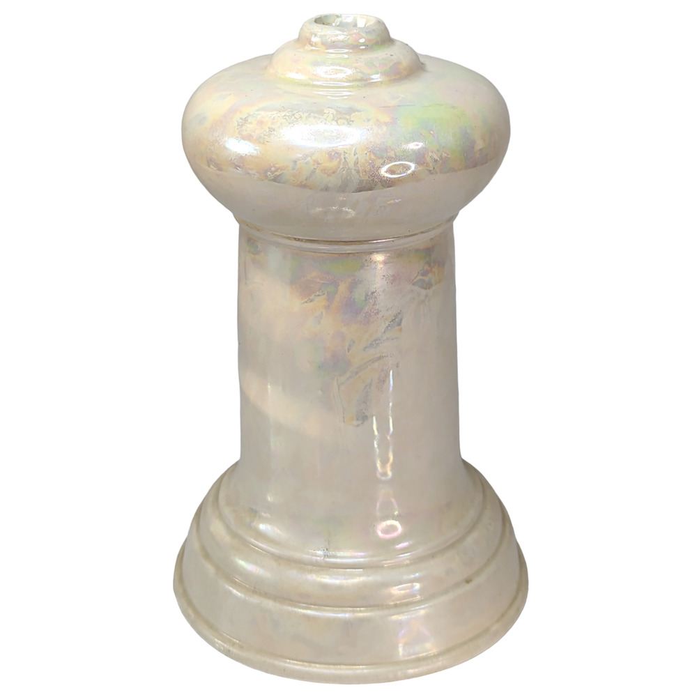 Handmade Ceramic Statement Tapered Candle Holder Iridescent Modern Column 10"